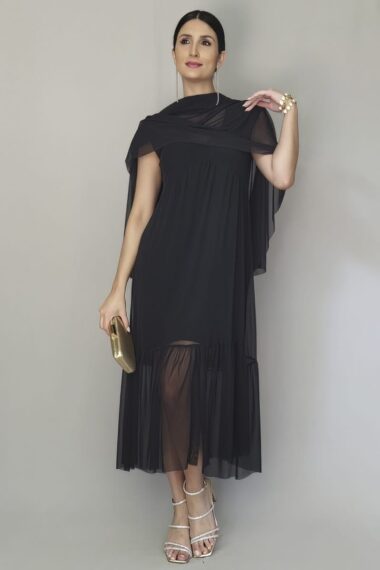 Vestido decote V, manga japonesa /478PTO