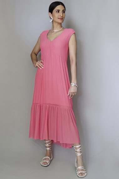 Alternative view of Vestido decote V, manga japonesa /478ROS