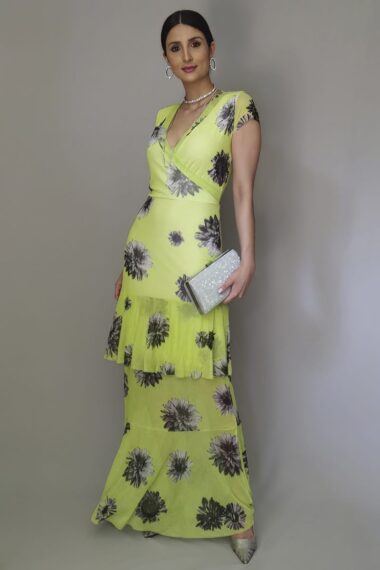 Alternative view of Vestido de tule longo transpassado /342VLV255