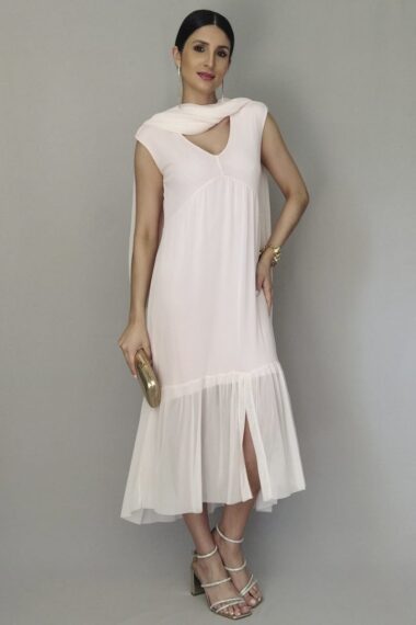 Vestido decote V, manga japonesa /478BEB