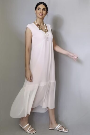 Alternative view of Vestido decote V, manga japonesa /478BEB