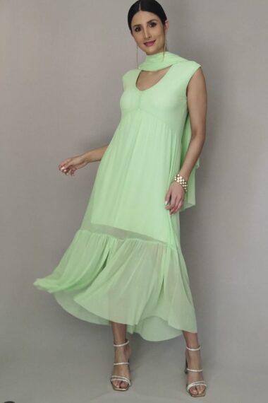 Vestido decote V, manga japonesa /478MEN