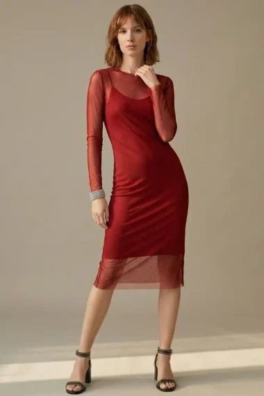 Vestido tubo gola alta /507VM3