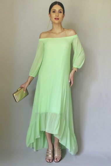 Vestido longo mullet ombro a ombro /511MEN