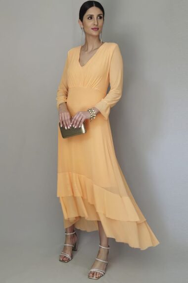 Alternative view of Vestido de tule decote V com drapeado /512PES