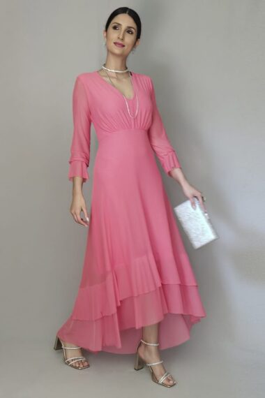 Alternative view of Vestido de tule decote V com drapeado /512ROS