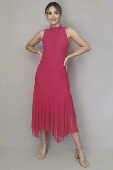 Alternative view of Vestido manga cavada com gola alta /515VM3