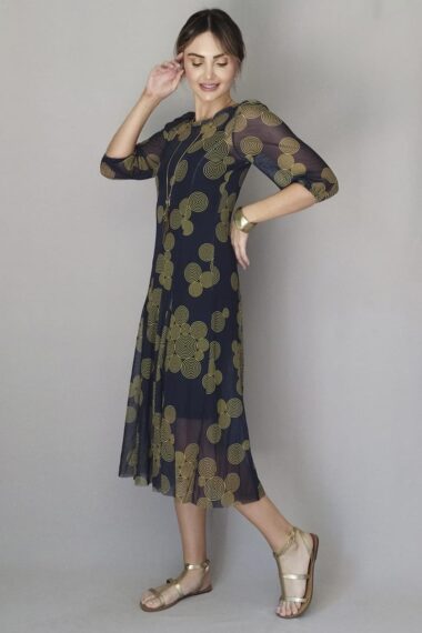 Alternative view of Vestido de tule decote redondo e nesgas /522VRP230