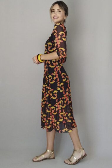 Alternative view of Vestido de tule decote redondo e nesgas /522VRP240