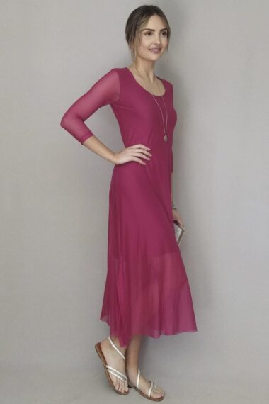 Alternative view of Vestido de tule midi com fendas laterais /436PIT