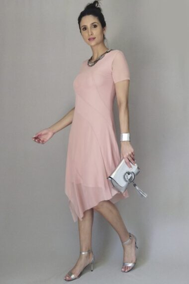 Vestido de tule assimétrico /456ANT