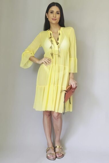 Vestido curto amplo tipo boho /461AMA