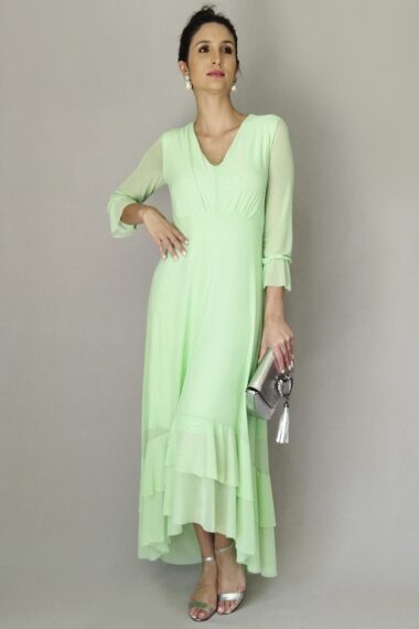 Alternative view of Vestido de tule decote V com drapeado /512MEN