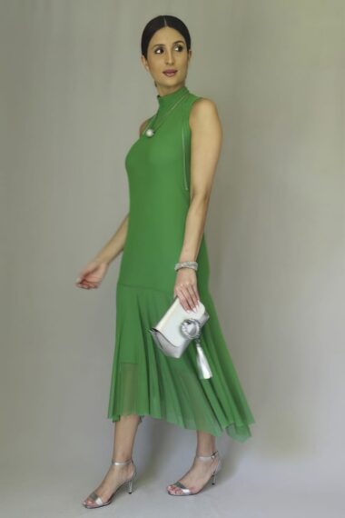 Alternative view of Vestido manga cavada com gola alta /515FOL