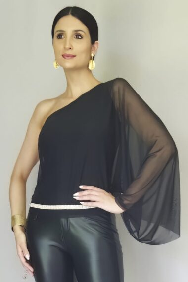 Blusa de um ombro /527PTO