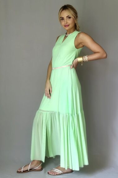 Alternative view of Vestido de tule longo com ajuste amarração /466MEN