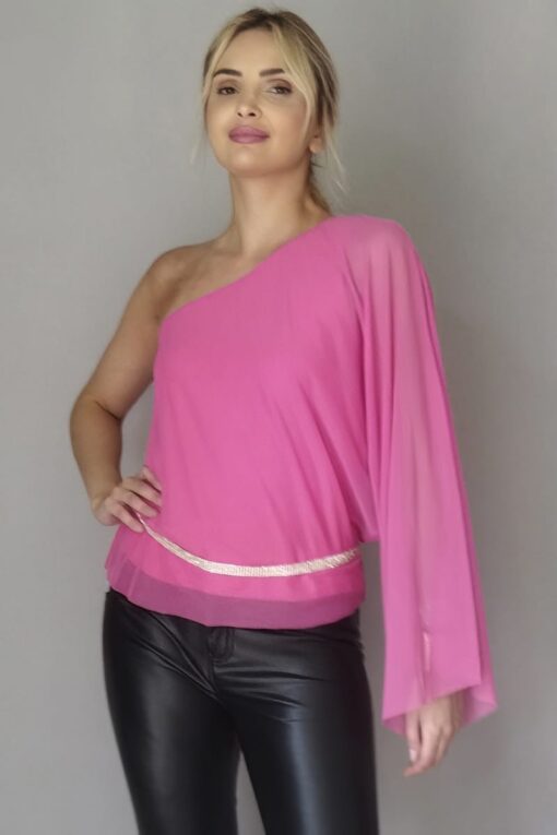 Blusa de um ombro /527PIN