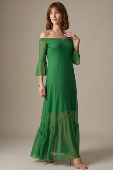 Vestido longo ombro a ombro /477FOL