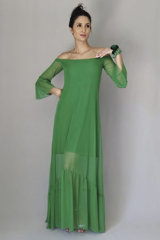 Vestido longo ombro a ombro /477FOL