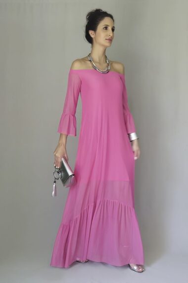 Vestido longo ombro a ombro /477PIN