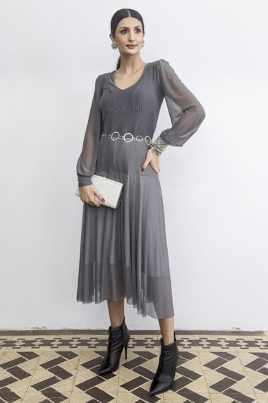 Conjunto blusa decote U e saia godê /158CJO