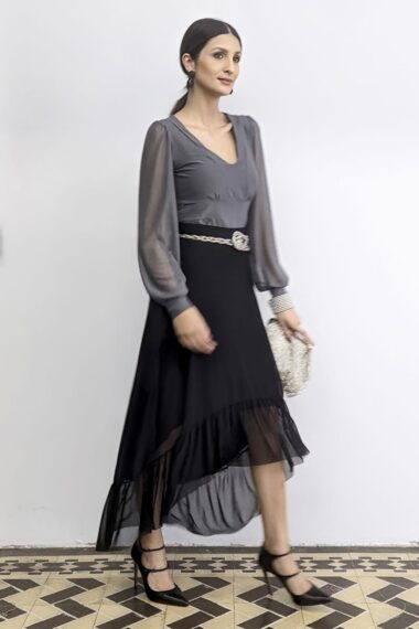 Alternative view of Conjunto 2-colors blusa e saia  /155CJO