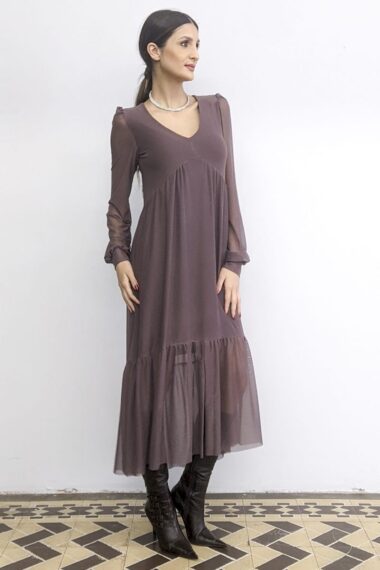 Alternative view of Vestido evasê e decote V  /491CAC