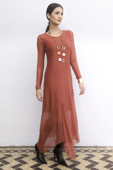 Alternative view of Vestido com recortes assimétricos /495ARG