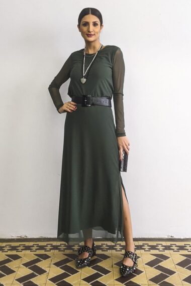 Alternative view of Conjunto blusa básica e saia máxi com fendas /157CJO