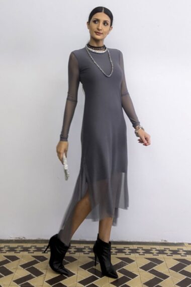 Alternative view of Vestido acinturado com fendas /545CIN