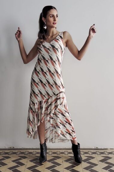 Alternative view of Vestido manga cavada com babados /558VES326