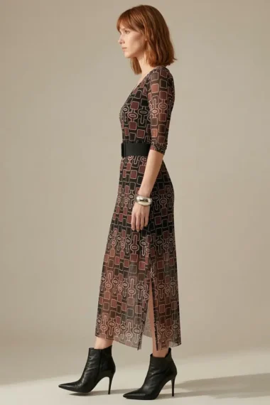 Alternative view of Vestido decote V com fendas laterais /563VES337