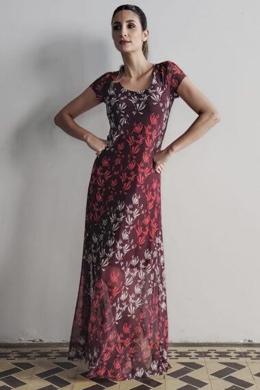 Alternative view of Vestido de tule longo evasê /359VLR253