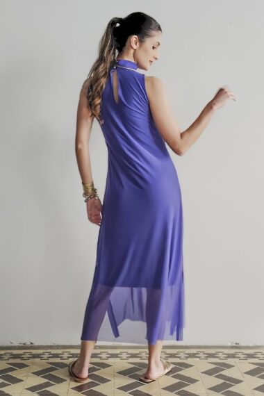 Alternative view of Vestido de tule gola alta /454ROY