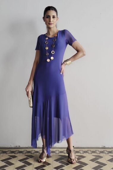 Vestido midi assimétrico /561ROY