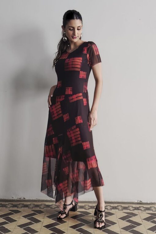 Vestido midi assimétrico /561VES129