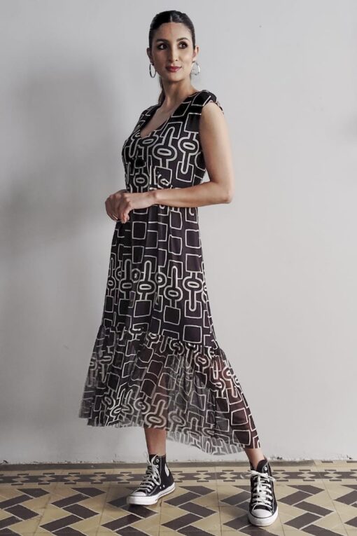 Vestido decote V, manga japonesa /568VES328