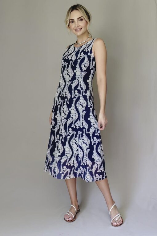 Vestido de tule midi com cortes verticais /340VNG364