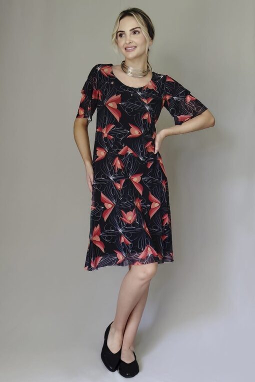 Vestido de tule evasê /358VDS313