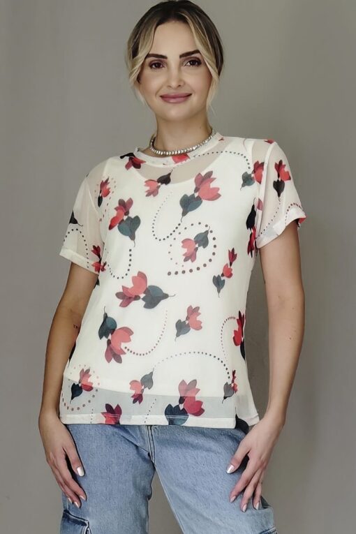 T-shirt de tule /556BLU104