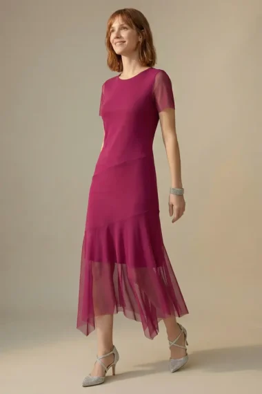 Vestido midi assimétrico /561PIT