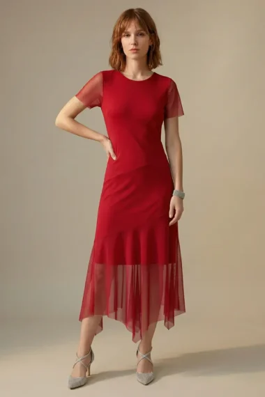 Vestido midi assimétrico /561VM3