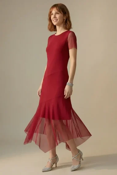 Alternative view of Vestido midi assimétrico /561VM3