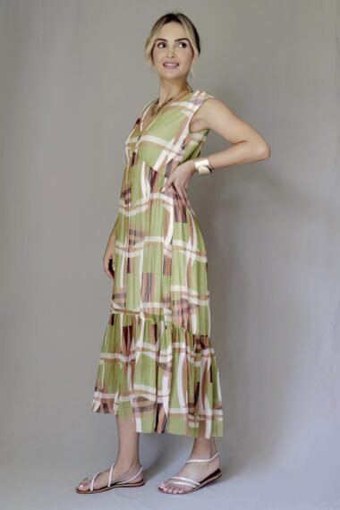 Alternative view of Vestido decote V, manga japonesa /568VES142