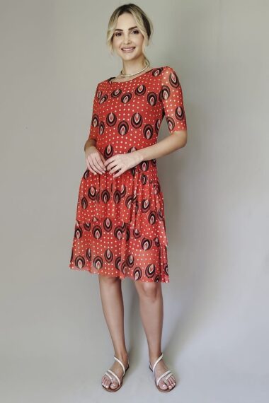 Vestido de tule manga curta /573VES361