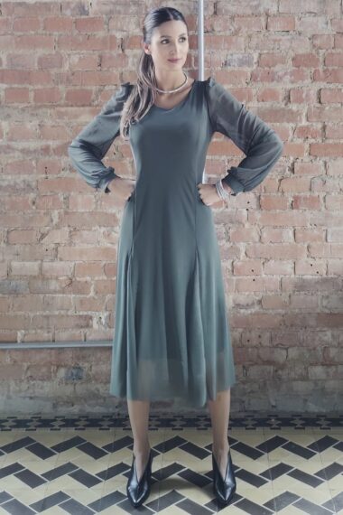 Alternative view of Vestido de tule midi com nesgas /433OLI