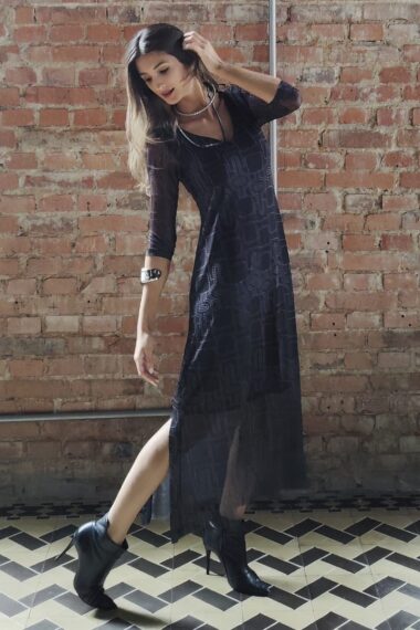 Alternative view of Vestido decote V com fendas laterais /563VES335