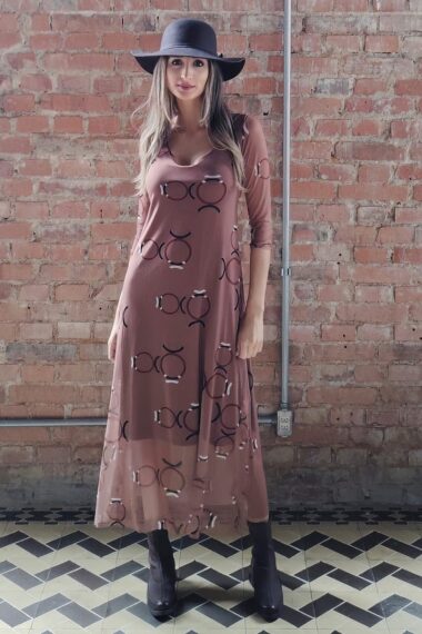 Vestido decote V com fendas laterais /563VES365