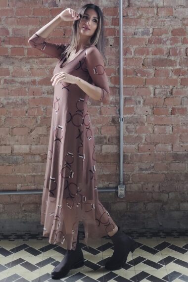 Alternative view of Vestido decote V com fendas laterais /563VES365