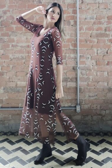 Alternative view of Vestido decote V com fendas laterais /563VES366